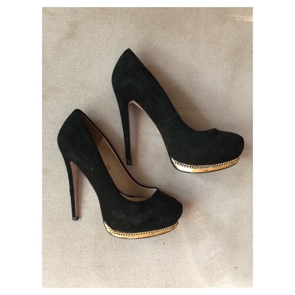 Zara Woman Gold Braided Heels